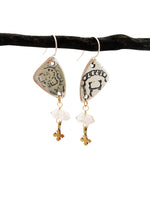 Sterling Pieces of Eight Quartz Earrings
