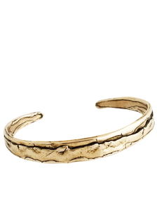 Ocean Waves Bronze Cuff Bracelet