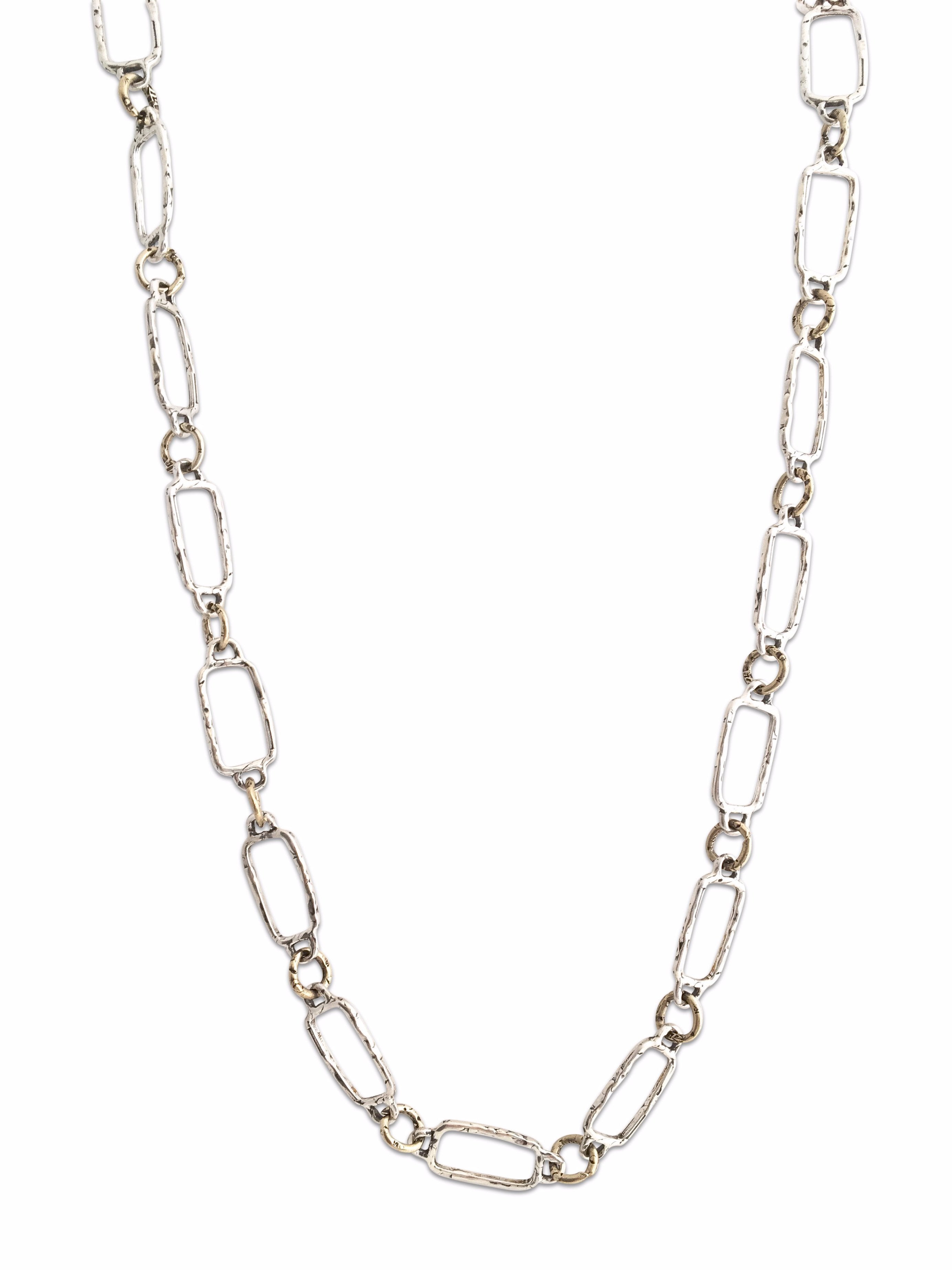 Hand Cast Sterling Chain Necklace