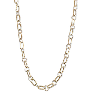 Golden Bronze & Sterling Small Link Necklace
