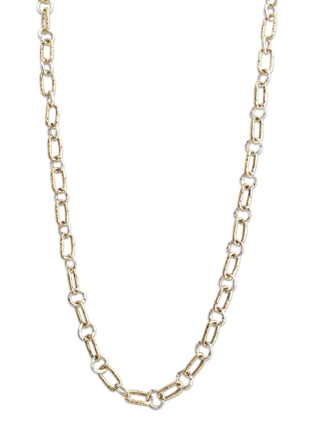 Golden Bronze & Sterling Small Link Necklace