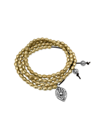 Silver African Trade Bead Wrap Bracelet