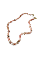 Hand Knotted Pink Opal Necklace & Wrap Bracelet