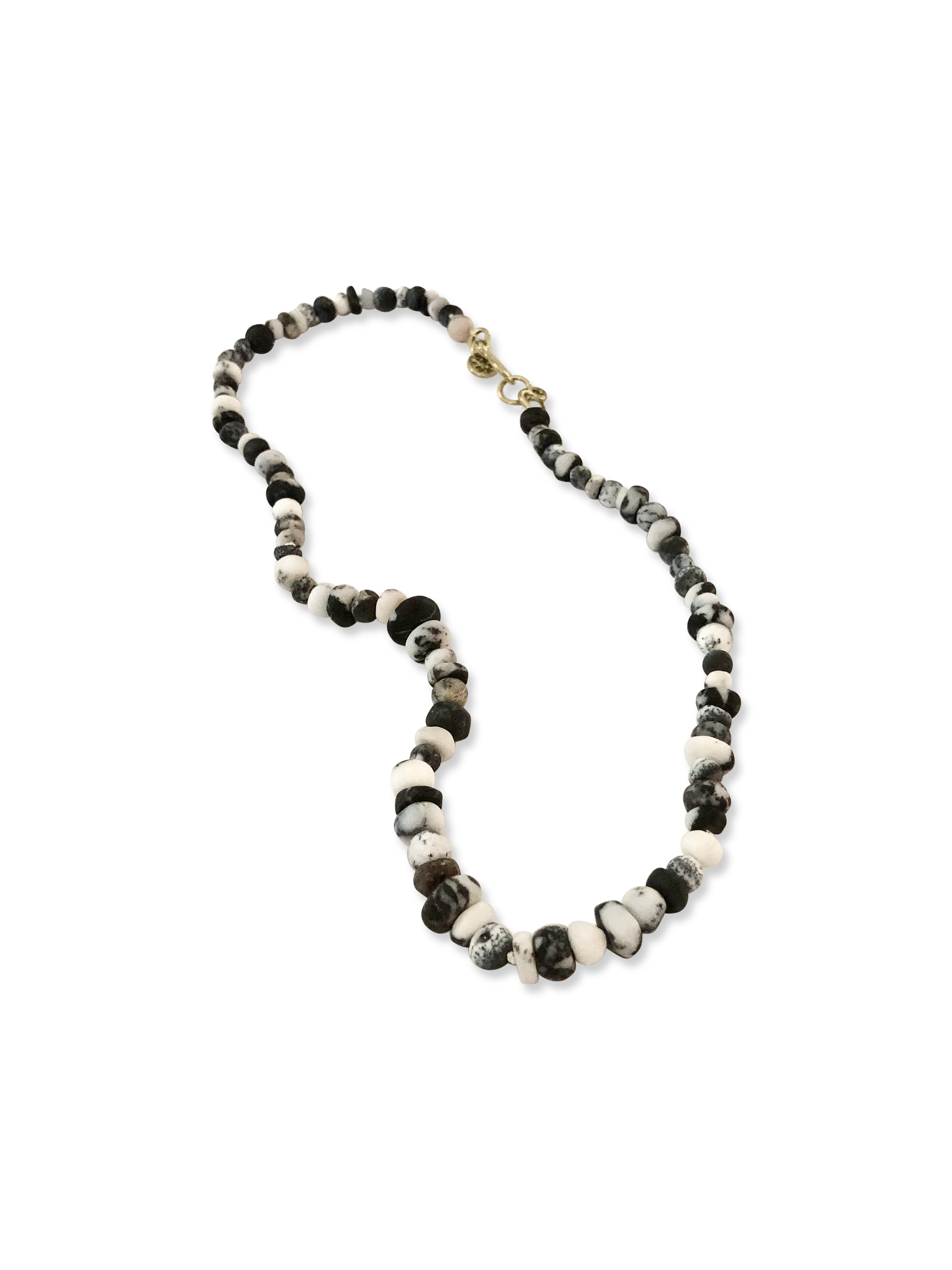 Hand Knotted Dendrite Opal  Necklace & Wrap Bracelet