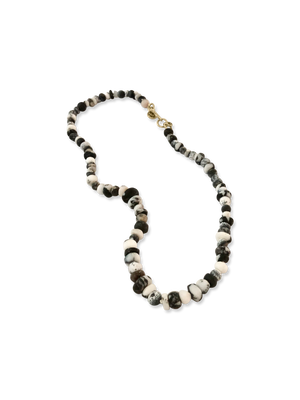 Hand Knotted Dendrite Opal  Necklace & Wrap Bracelet