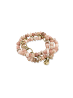 Hand Knotted Pink Opal Wrap Bracelet & Necklace