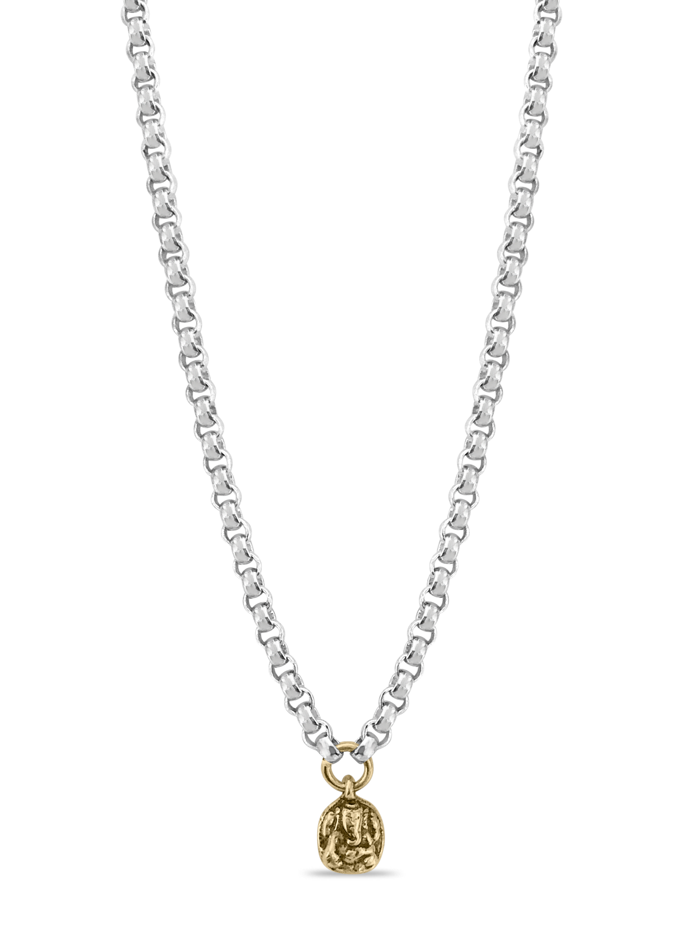 Ganesha Sterling & Bronze Necklace