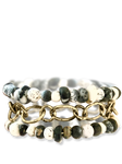 Hand Knotted Dendrite Opal Wrap Bracelet & Necklace
