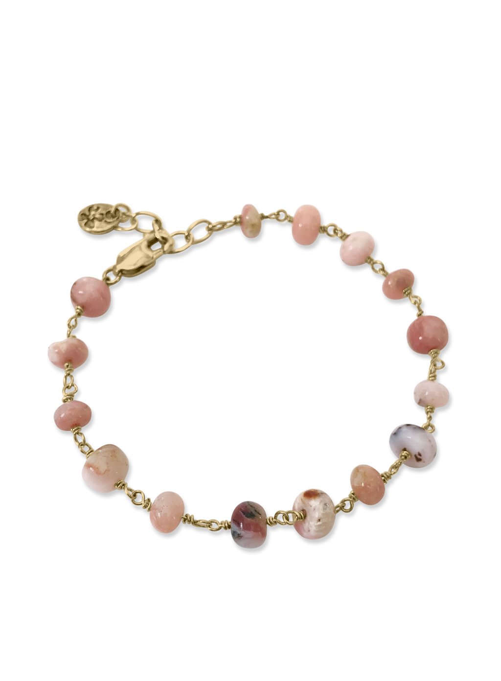Delicate Pink Opal Satelite Bracelet