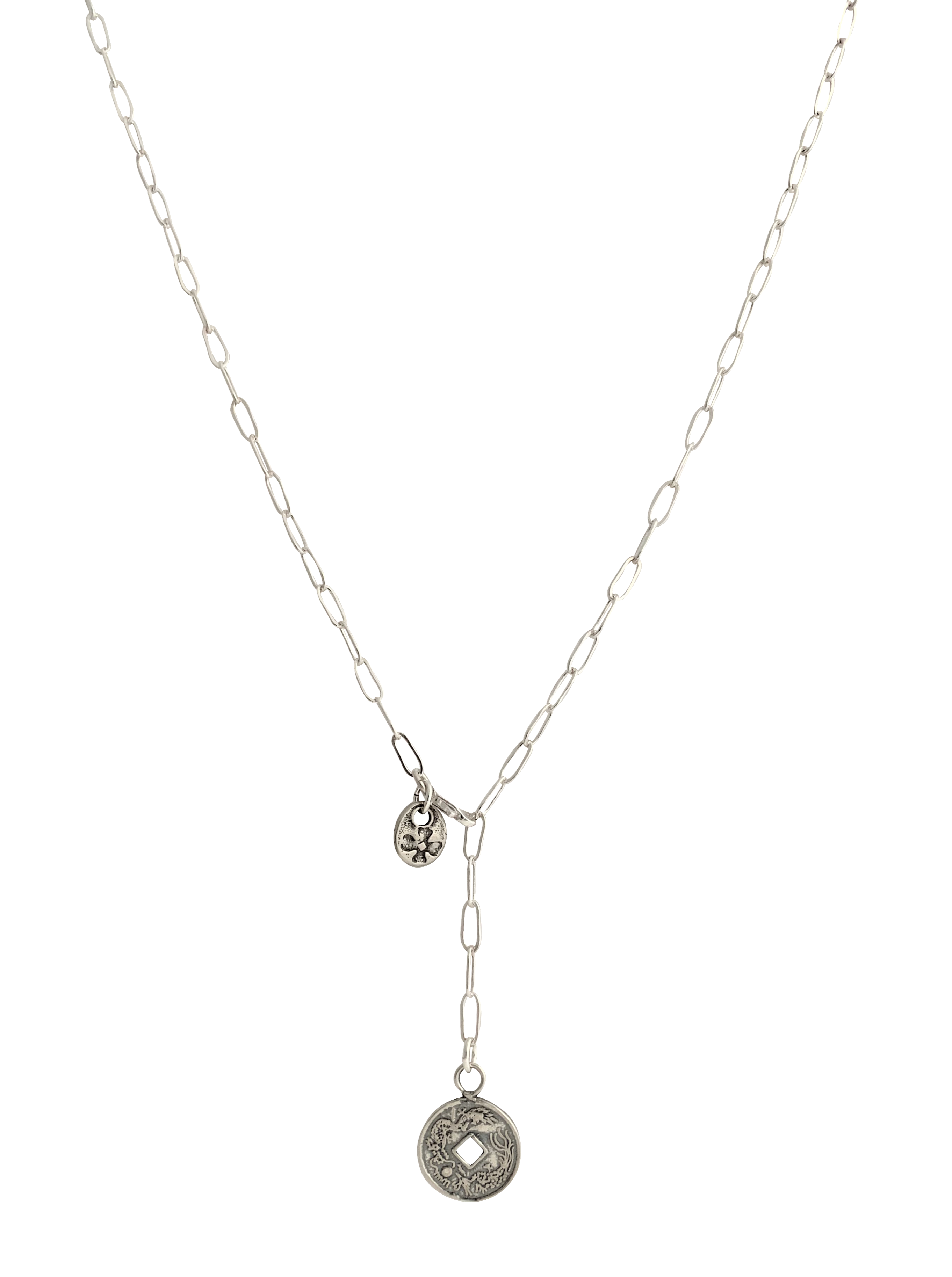Lucky Sterling Coin Necklace - Two Colors