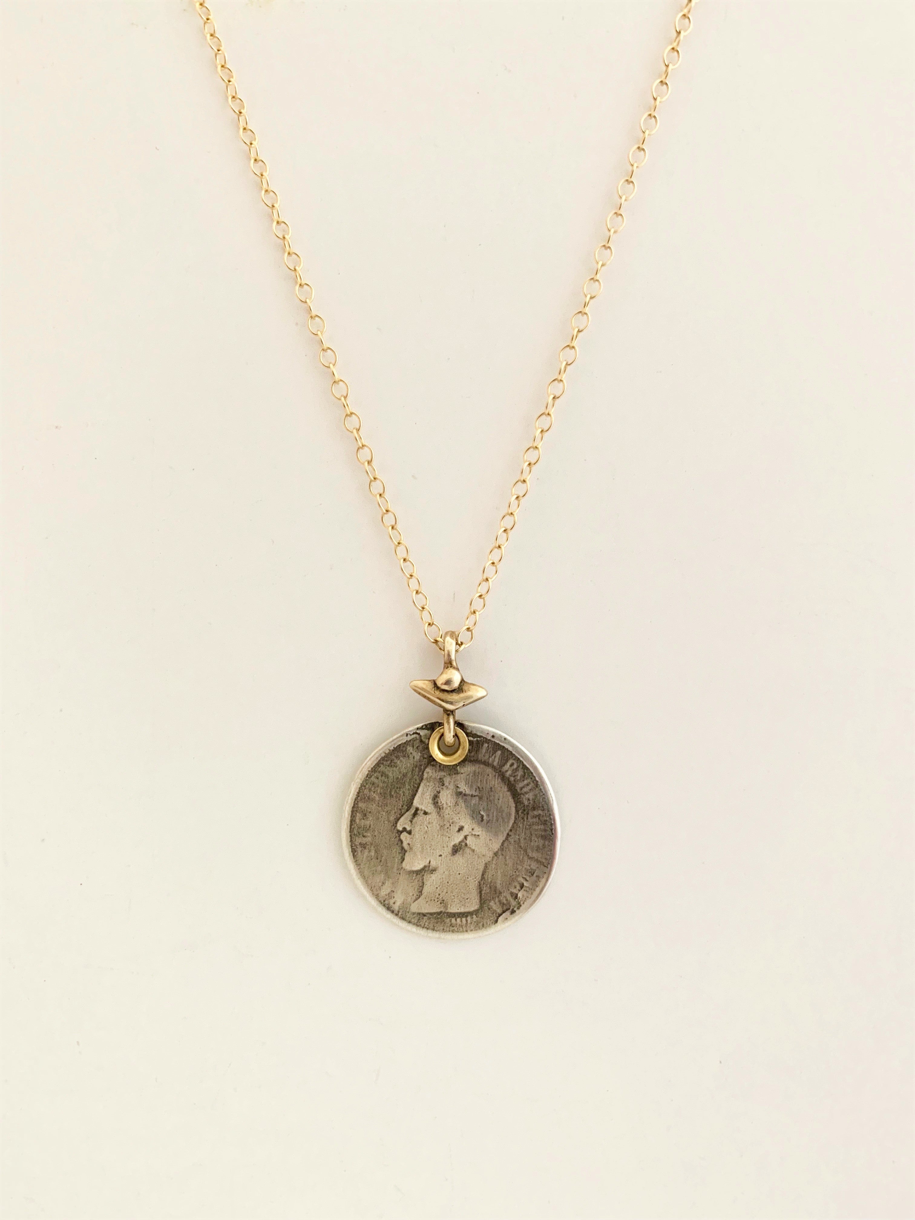 17th Century Sterling Coin Necklace