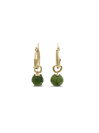 Lucky Jade Hoop Earrings
