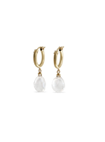 Huggie Quartz Drop Earrings