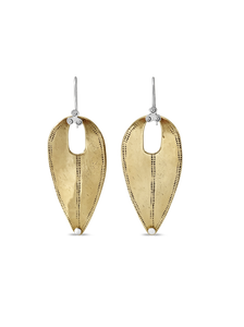 Bronze & Sterling Shield Earrings