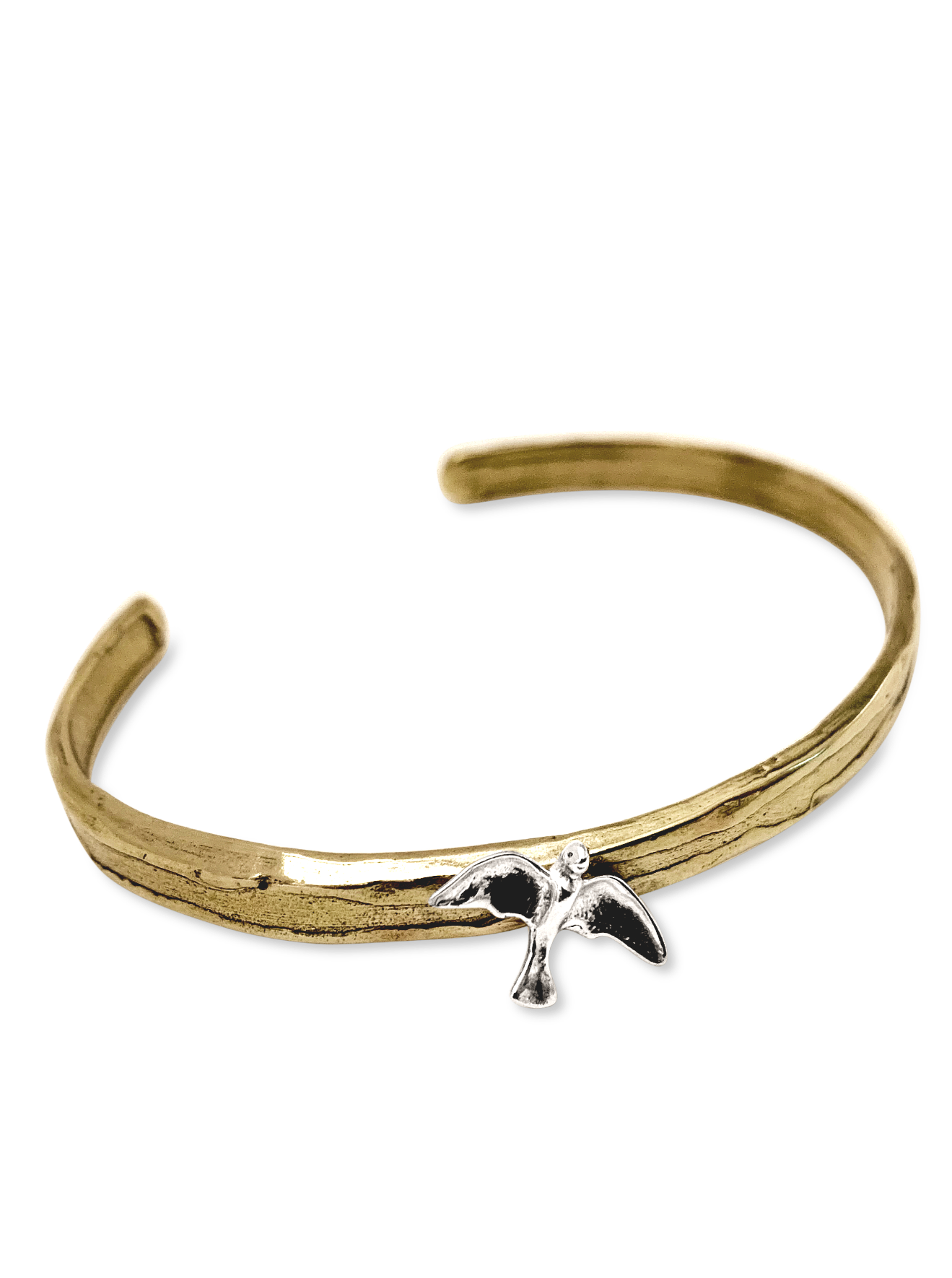 Golden Bronze & Sterling Seagull Bracelet