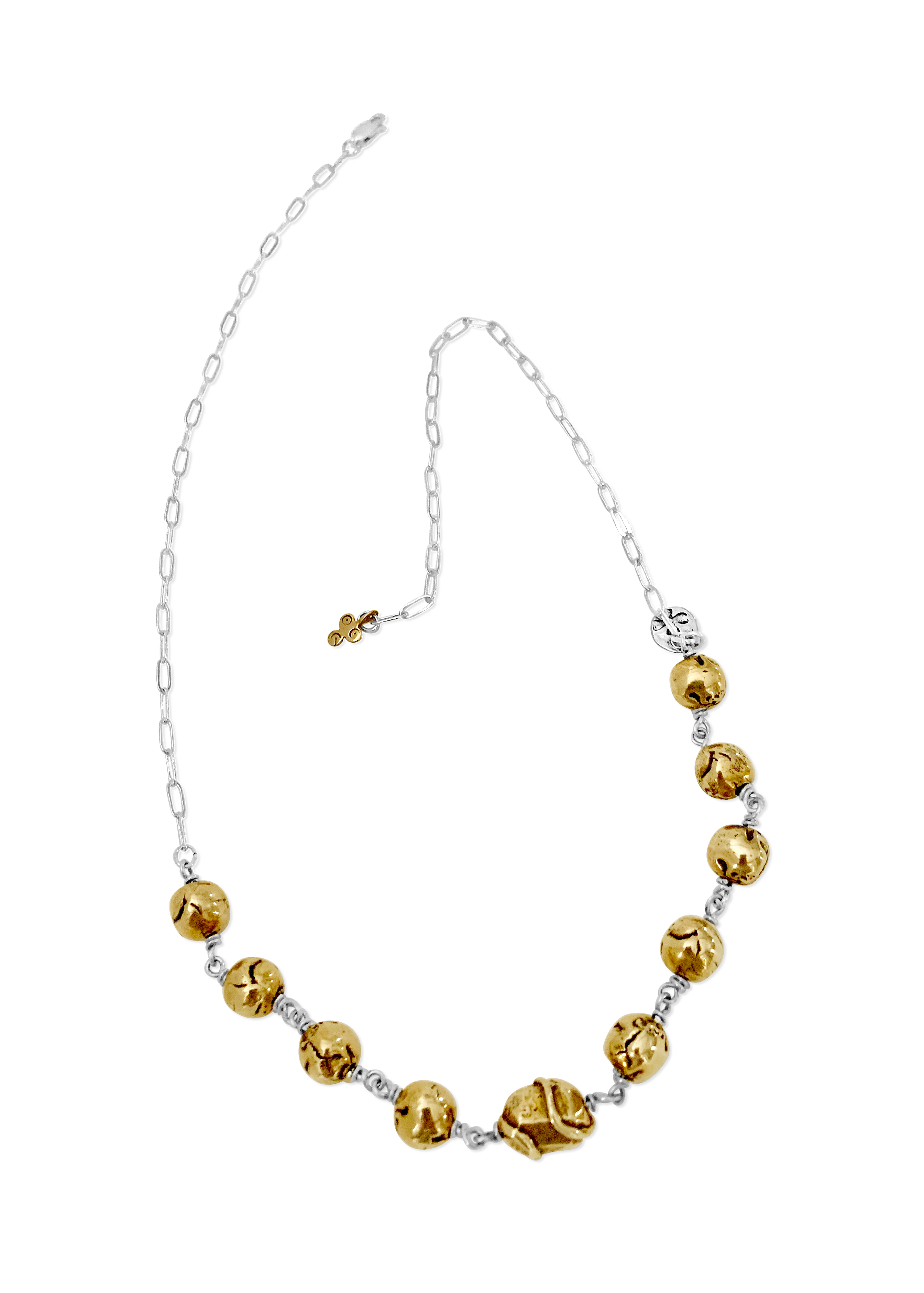 Wash-a-Shore Bronze Pebble Necklace