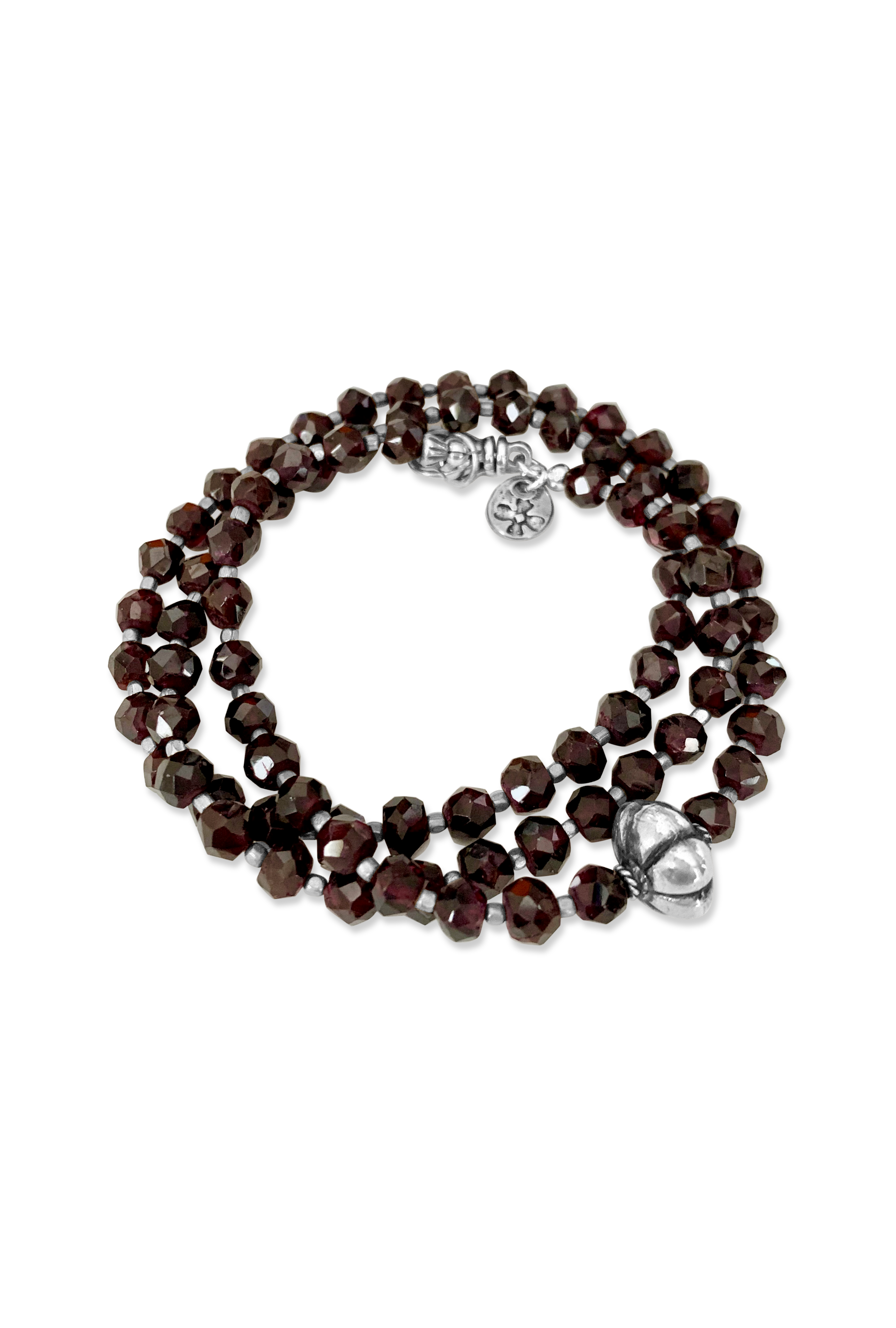 Garnet and Sterling Necklace & Bracelet