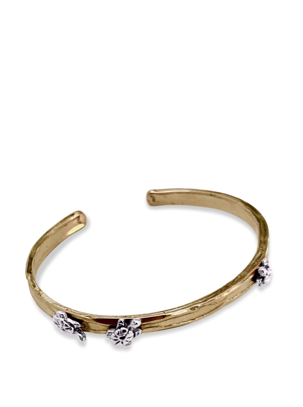 Golden Bronze & Sterling Turtle Bracelet