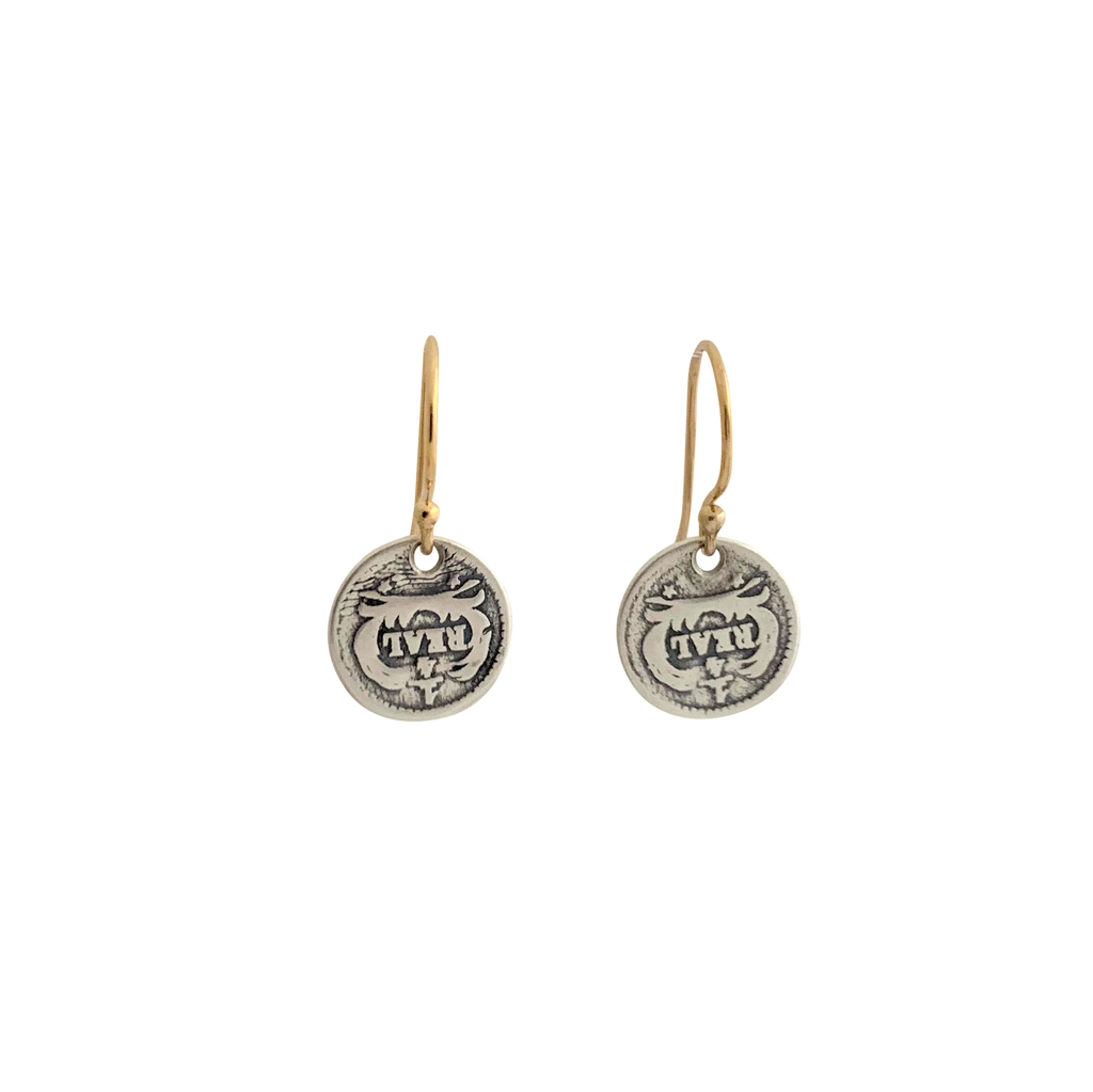 Tiny Sterling Réal Coin Earrings